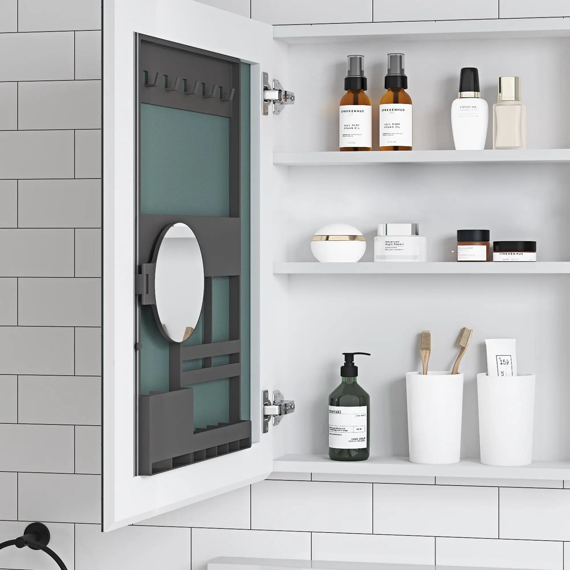 20'' W x 26'' H Surface Frameless Mirror Medicine Cabinet by HouseOfZazla