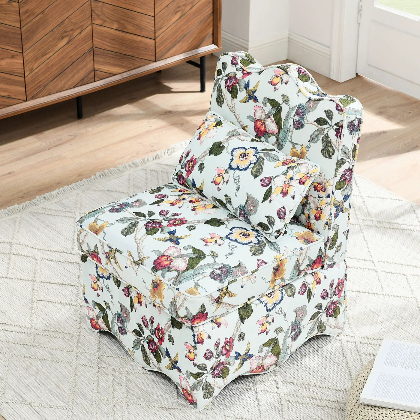 Stylish Flannel Dining Chair With Soft Cushion And Backrest by Unique Piece Furniture