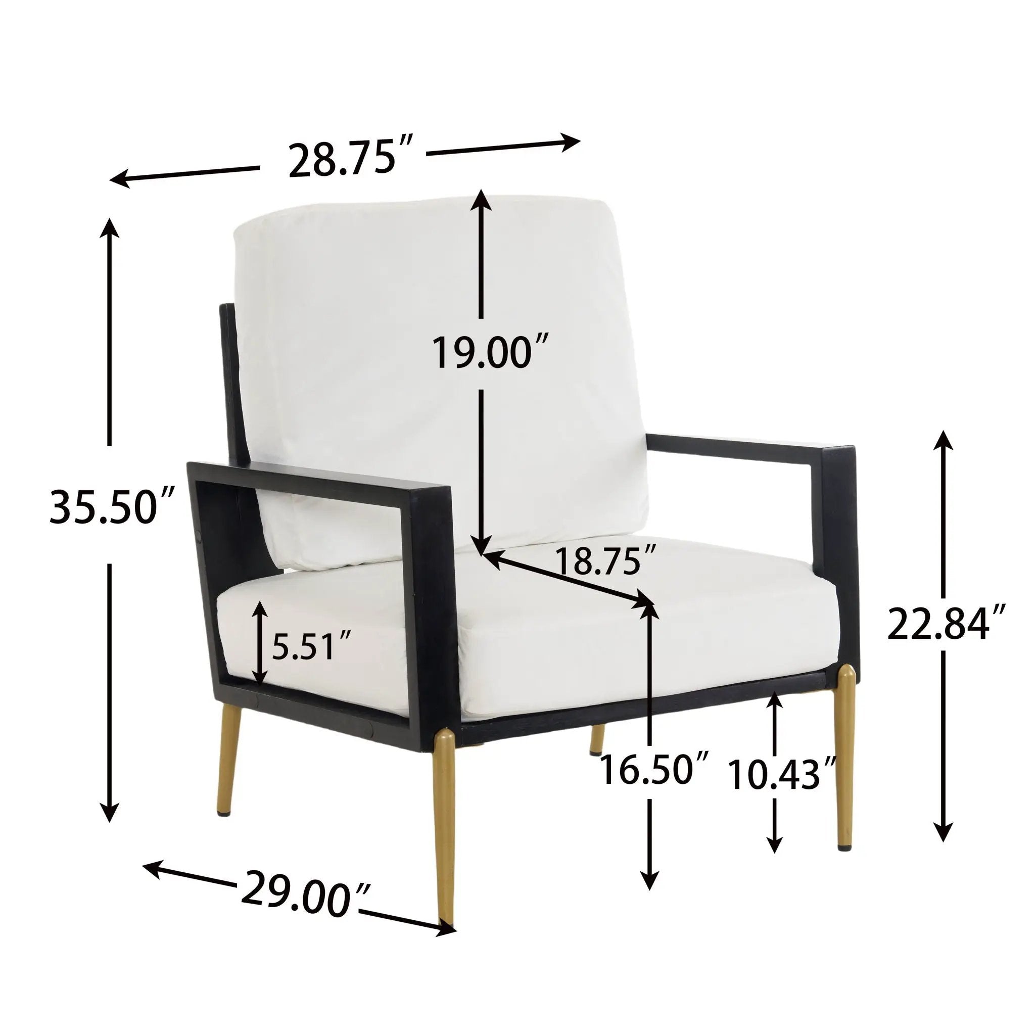 Modern Armchair With Solid Wood Frame by HouseOfZazla