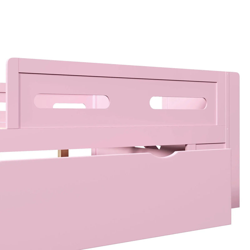 Platform Bed With Guardrail And Drawer by HouseOfZazla