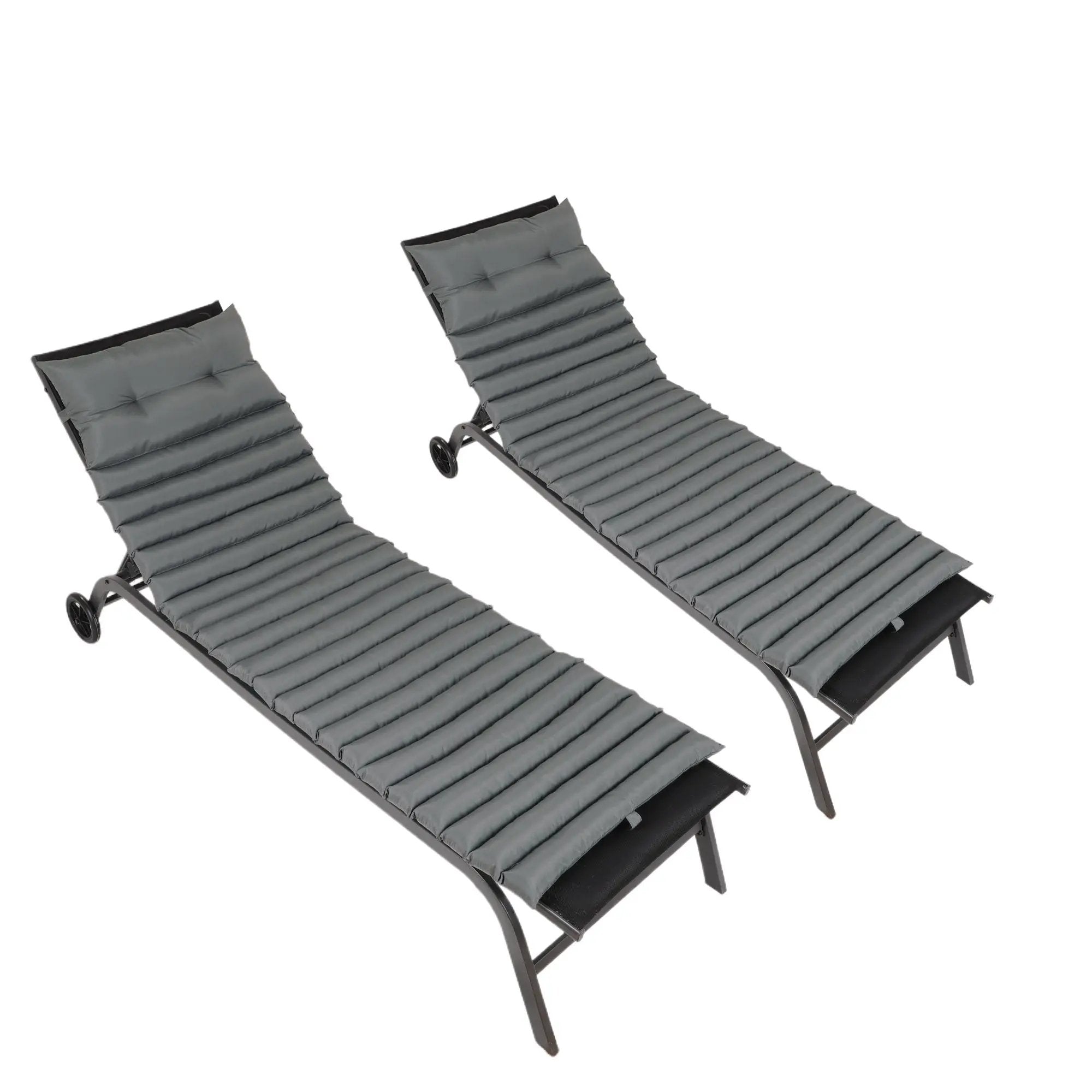 2 Piece Outdoor Chaise Lounge Chair Cushion Set by HouseOfZazla