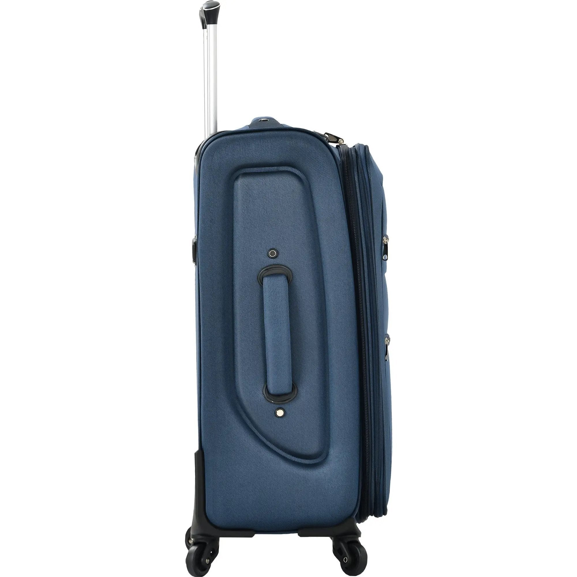 Softside Luggage Expandable 3 Piece Set Suitcase Upright Spinner Softshell Lightweight Luggage Travel Set - Dark Blue by HouseOfZazla