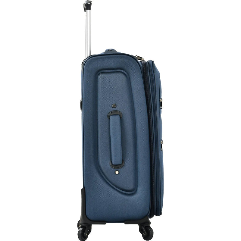Softside Luggage Expandable 3 Piece Set Suitcase Upright Spinner Softshell Lightweight Luggage Travel Set - Dark Blue by HouseOfZazla