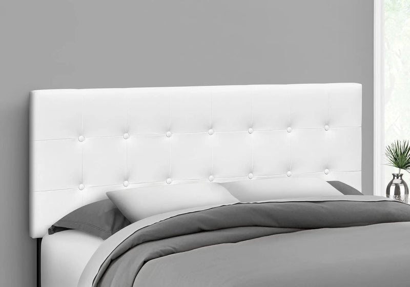 Queen Size Headboard Only Upholstered Leather Look - White by HouseOfZazla