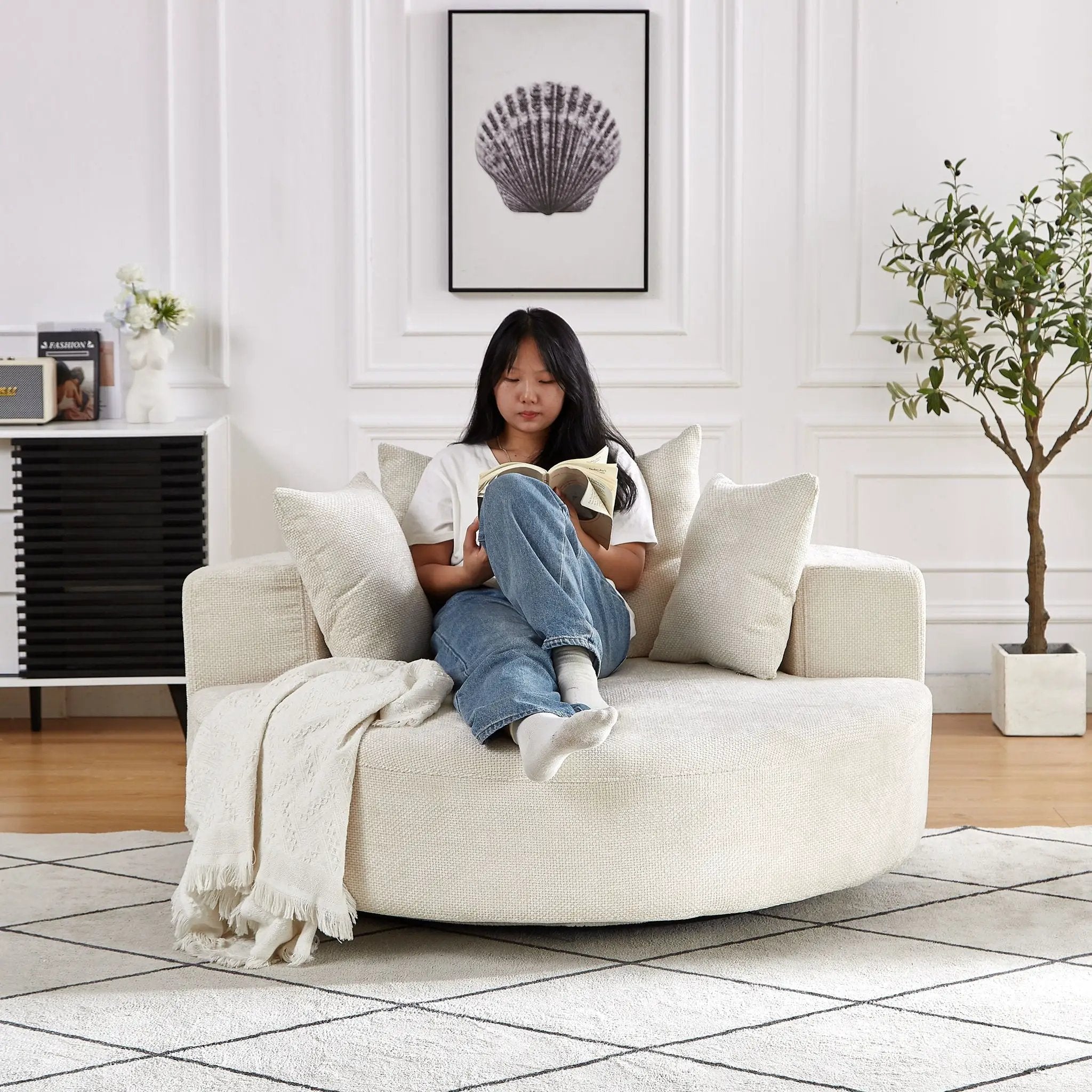 Swivel Chair With Rotating Base For Living Room by HouseOfZazla
