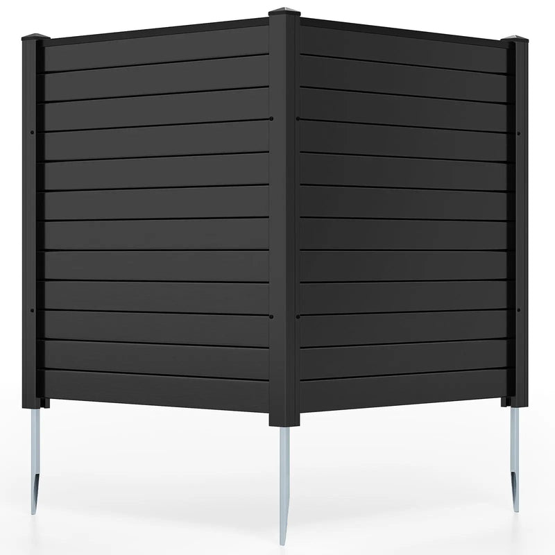 Freestanding 48 x 48 Inch Air Conditioner Fence with Metal Ground Stakes by DirectDeals