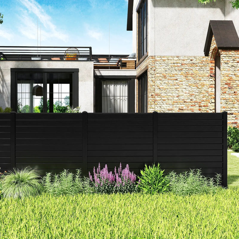Freestanding 48 x 48 Inch Air Conditioner Fence with Metal Ground Stakes by DirectDeals