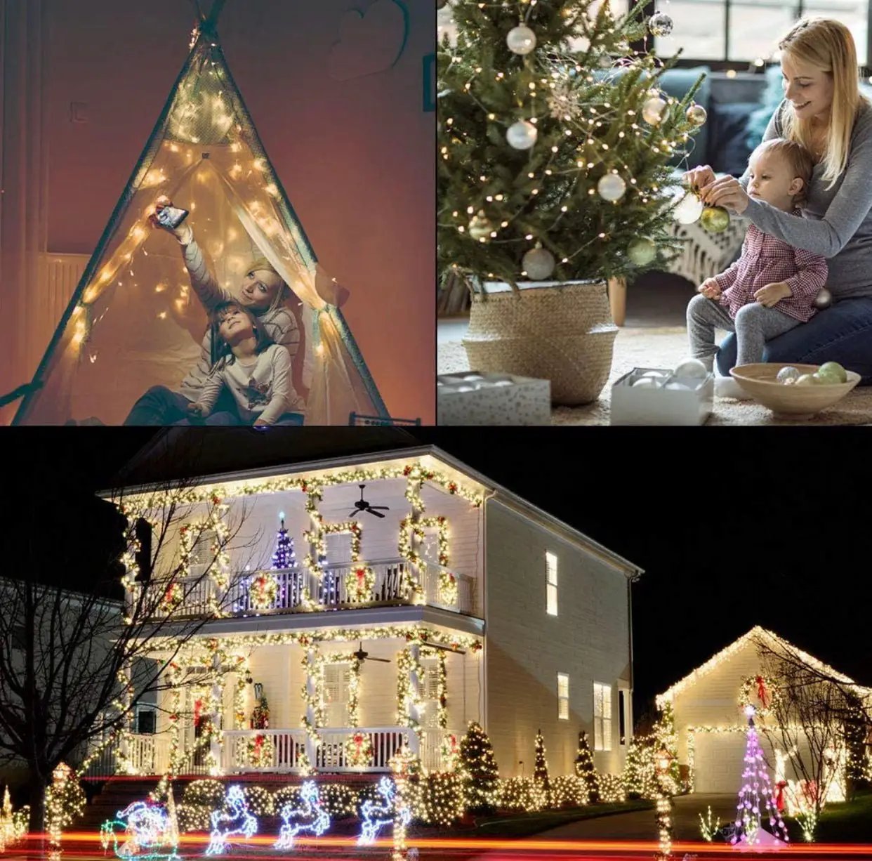 2PK Solar String Lights Outdoor Copper Wire, Waterproof Solar Fairy Lights with 8 Lighting Modes by Outdoor Solar Outlet