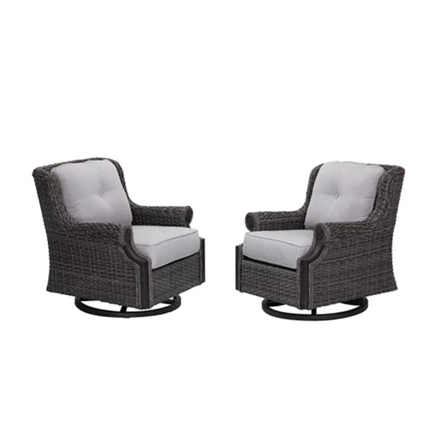 2 Lassen Wicker Swivel Rocking Chair by Outdoor-USA®