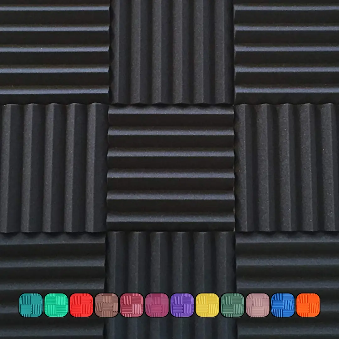 Easy Mount Acoustic Foam Kit - 12x12x2" Acoustic Foam Panels With Adhesive - Wedge Style - 4 Pack by SoundAssured