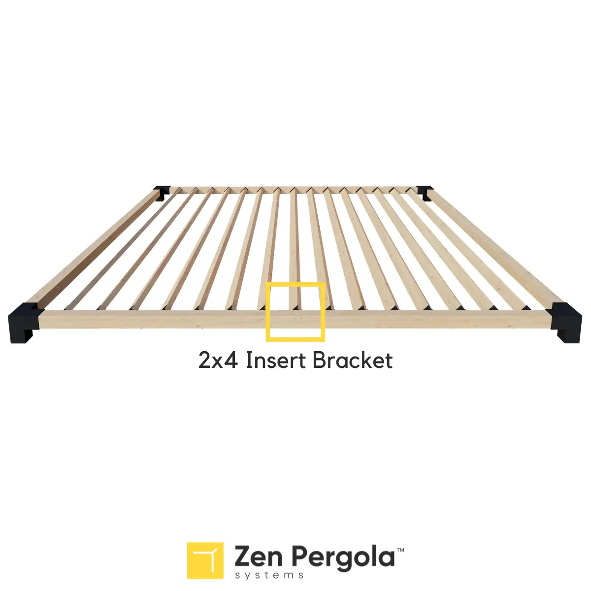 Pergola Insert Bracket (for 2x4 Wood Slats) by Zen Pergolas