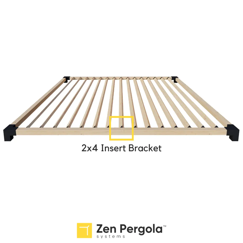 Pergola Insert Bracket (for 2x4 Wood Slats) by Zen Pergolas