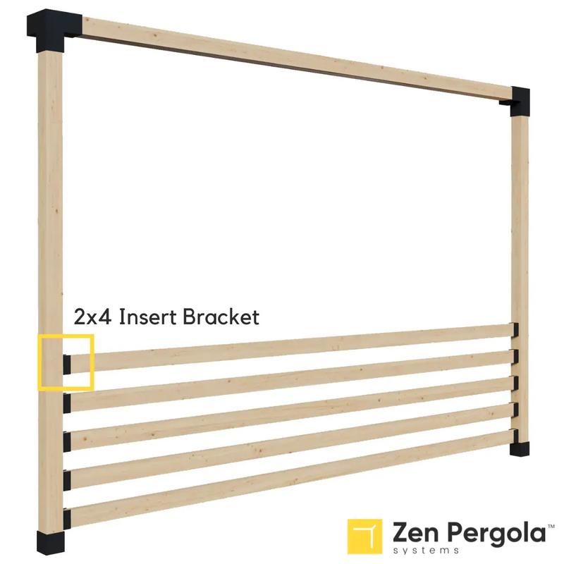 Pergola Insert Bracket (for 2x4 Wood Slats) by Zen Pergolas