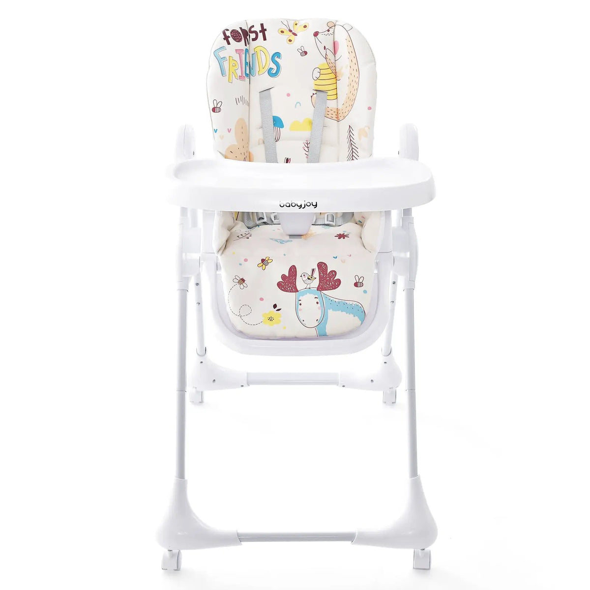 3-In-1 Convertible Highchair with Adjustable Height and 5-Point Safety Belt and Lockable Wheels, photo 10 of 16