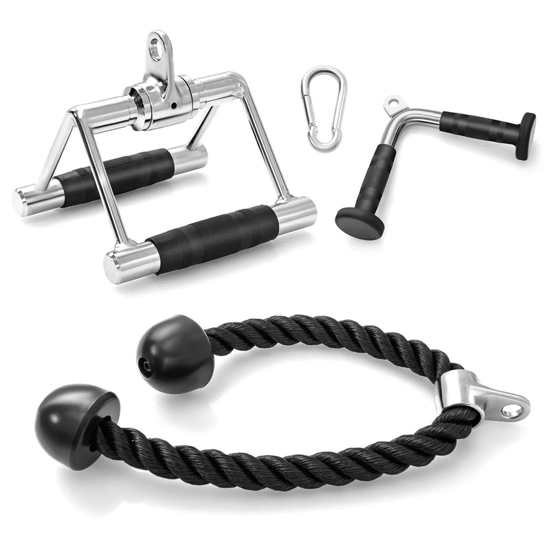 3-Piece Cable Machine Attachment Set for Home Gym by DirectDeals