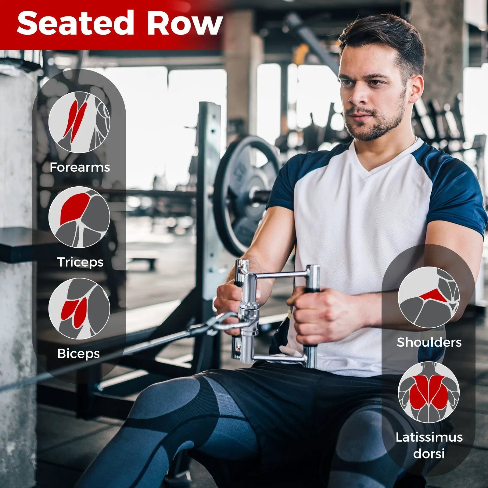 3-Piece Cable Machine Attachment Set for Home Gym by DirectDeals