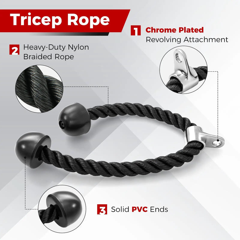 3-Piece Cable Machine Attachment Set for Home Gym by DirectDeals