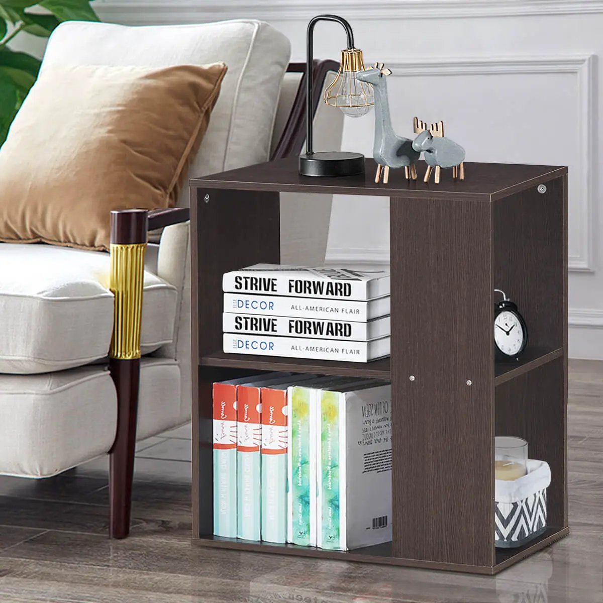 2-Tier Side End Table with Storage Shelves, photo 6 of 9