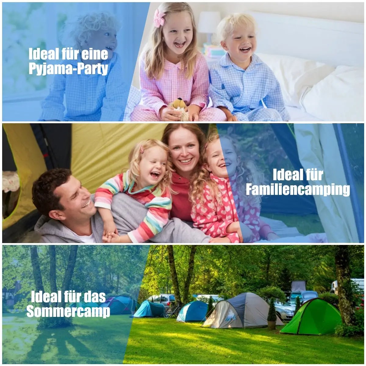 2 Person Waterproof Sleeping Bag with 2 Pillows-Black by DirectDeals