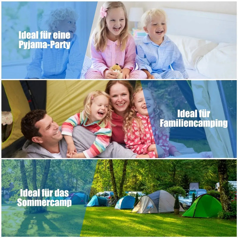 2 Person Waterproof Sleeping Bag with 2 Pillows-Black by DirectDeals