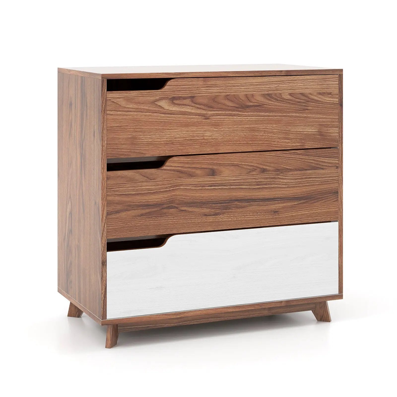 Rustic Farmhouse Wooden Storage Dresser for Bedroom Living Room-Brown by DirectDeals