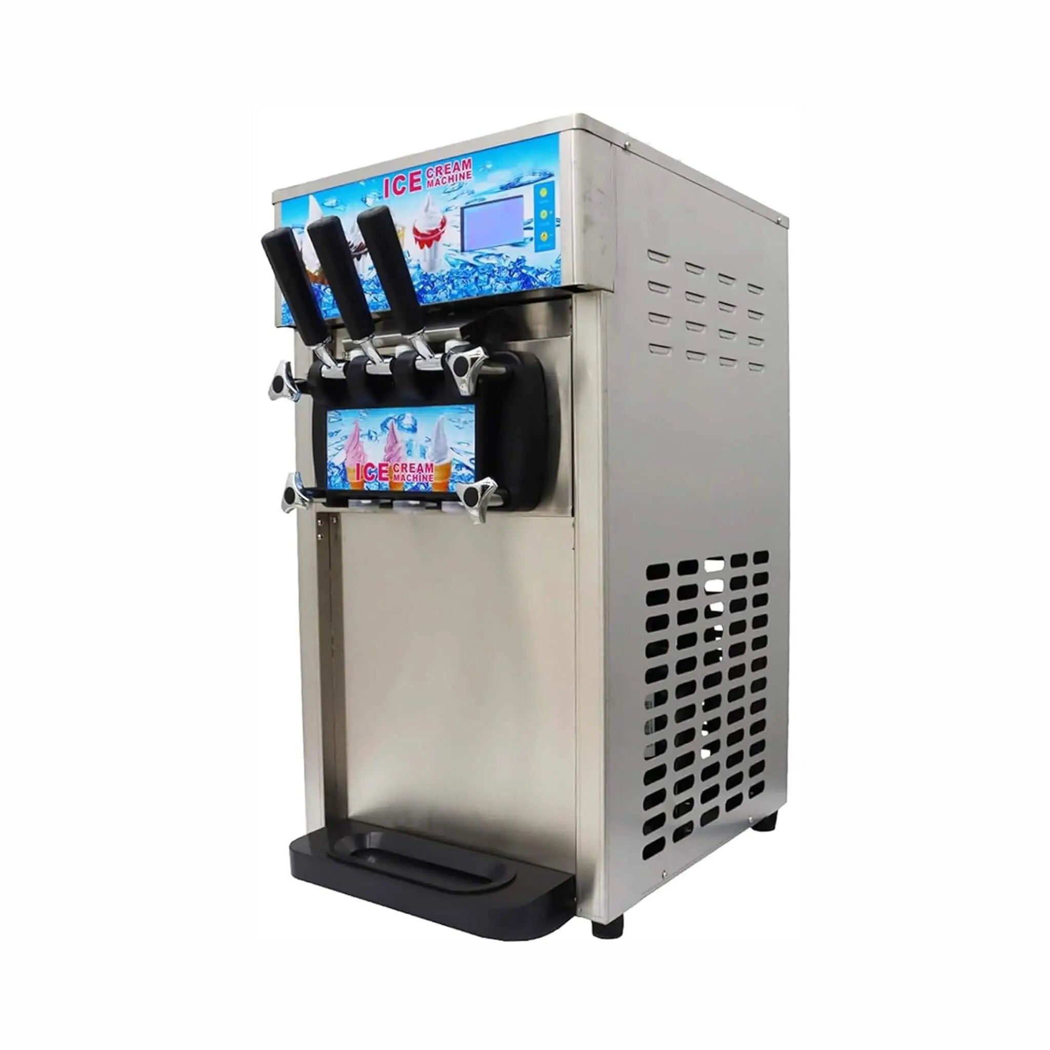 3-Flavor 9L Commercial 1200W Countertop Soft Serve Machine (SAK51986) by SAKSBY WHOLESALE