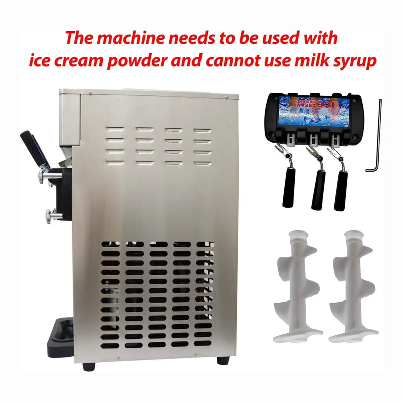 3-Flavor 9L Commercial 1200W Countertop Soft Serve Machine (SAK51986) by SAKSBY WHOLESALE