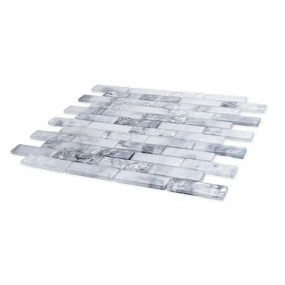 White 12x12 Matte Brick Glass Mosaic Tile (10 pack, 9.5 sq ft/case) by Apollo Tile