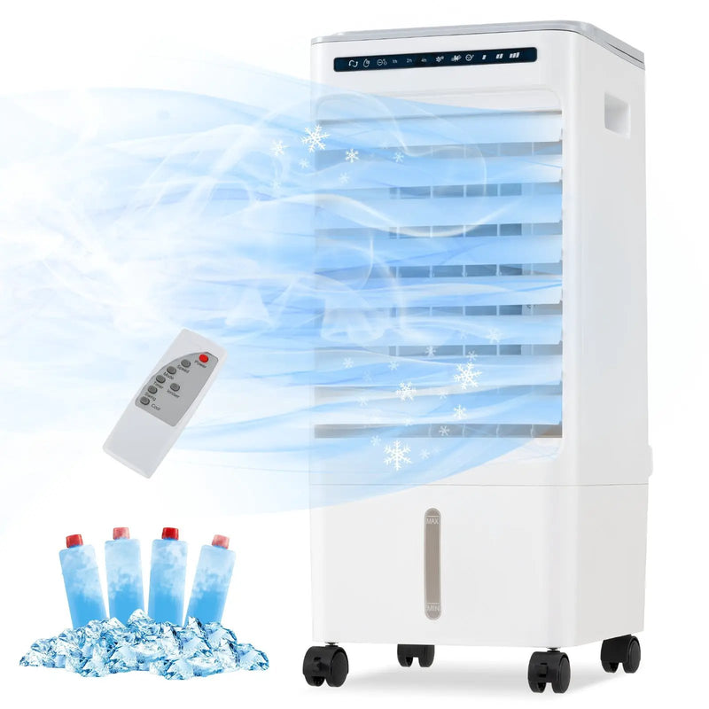 3-in-1 Evaporative Portable Air Cooler with 3 Modes include Remote Control-White by DirectDeals