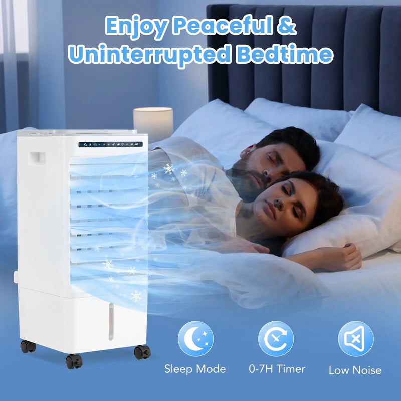 3-in-1 Evaporative Portable Air Cooler with 3 Modes include Remote Control-White by DirectDeals