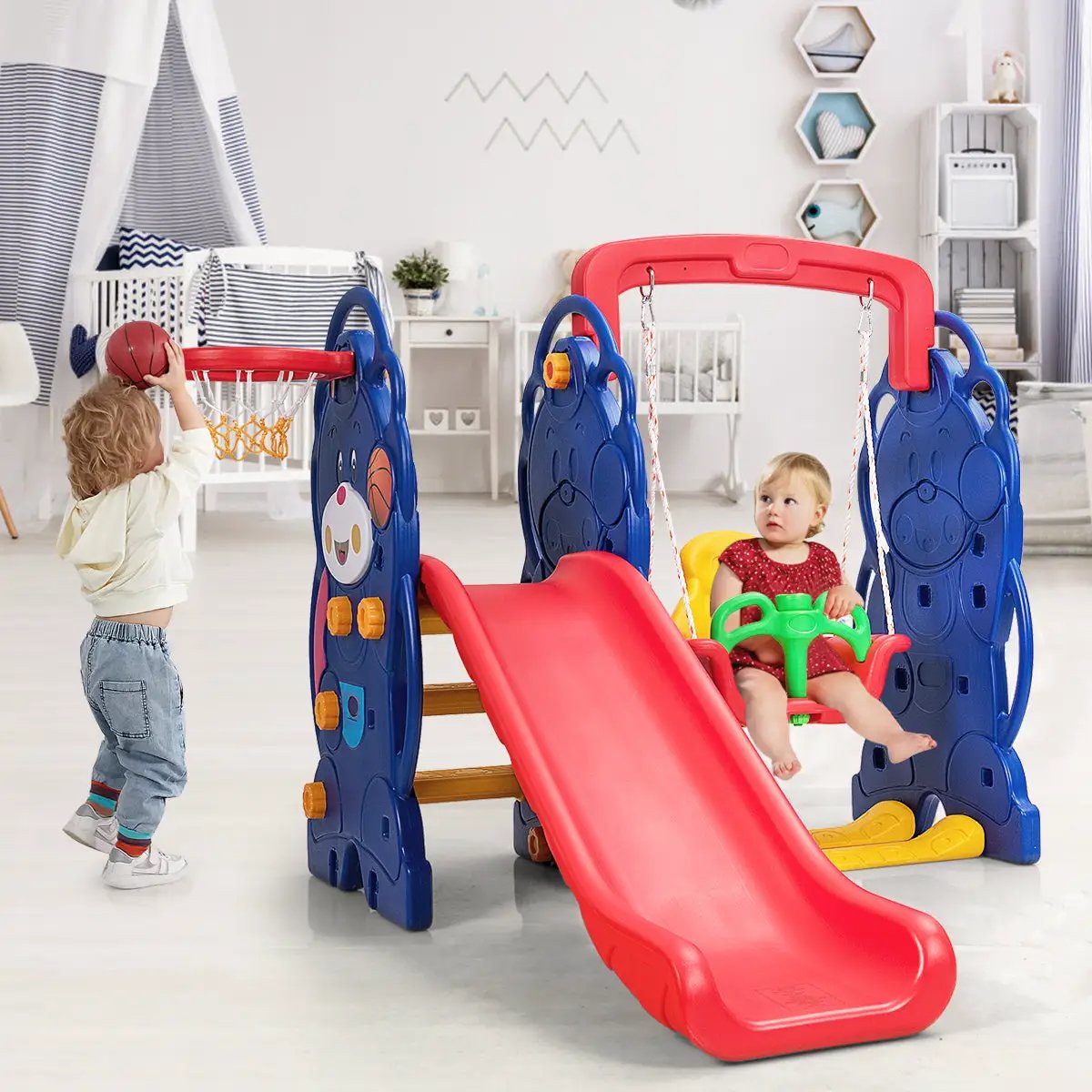 3-in-1 Toddler Climber and Swing Playset by DirectDeals