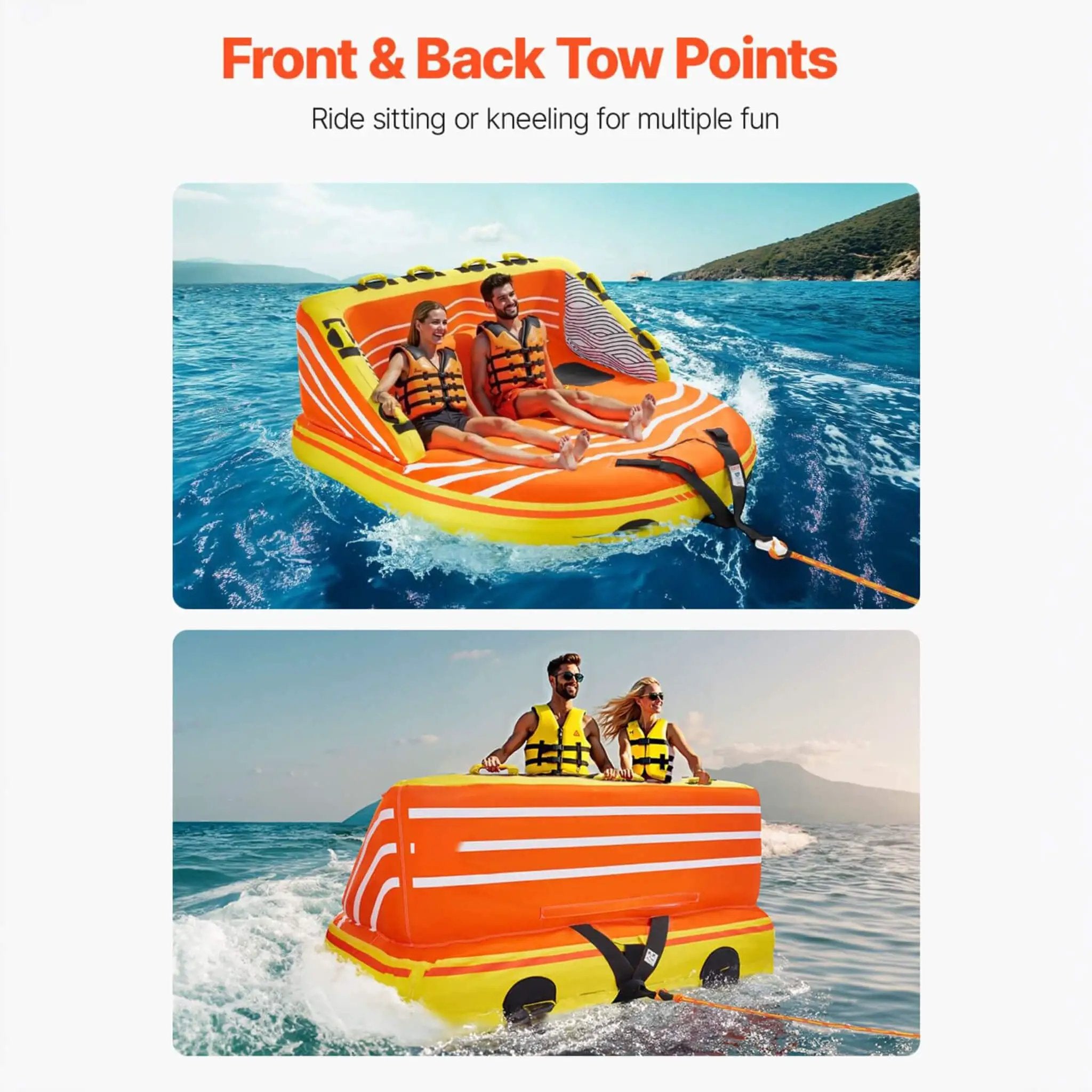 3-Person Inflatable Towable Boat Tube For Water Sports (SAK48091) by SAKSBY WHOLESALE