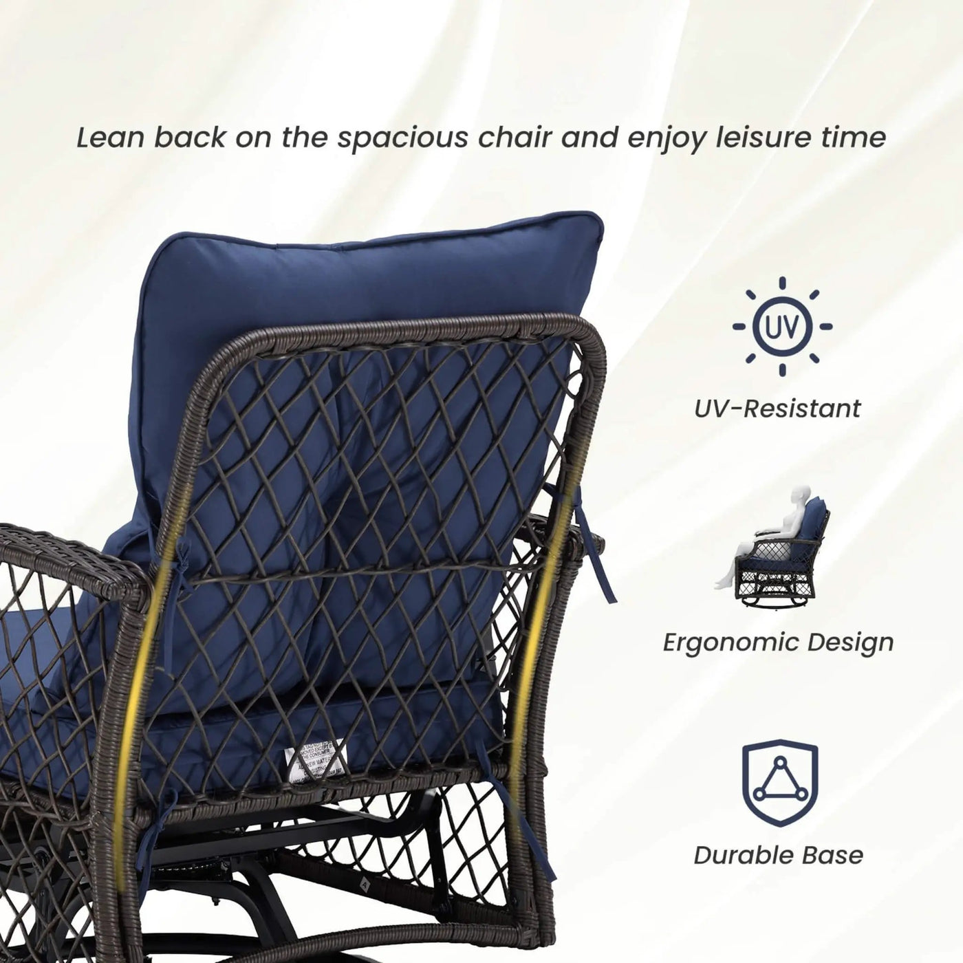 3-Piece Wicker Patio Bistro Set W/ Swivel Chairs And Table (SAK14789) by SAKSBY WHOLESALE