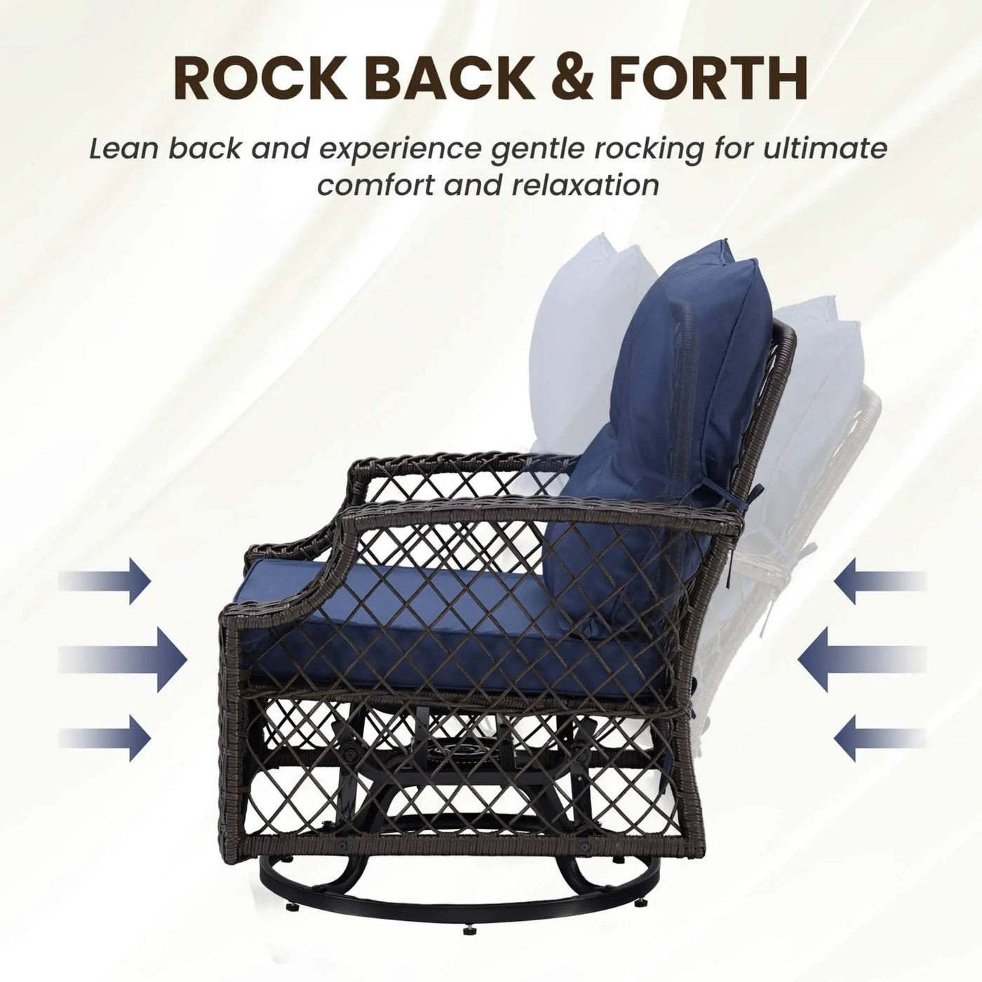 3-Piece Wicker Patio Bistro Set W/ Swivel Chairs And Table (SAK14789) by SAKSBY WHOLESALE