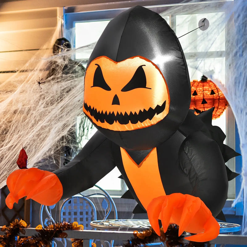 3.3 Feet Halloween Inflatable Pumpkin Head Ghost Broke Out from Window by DirectDeals