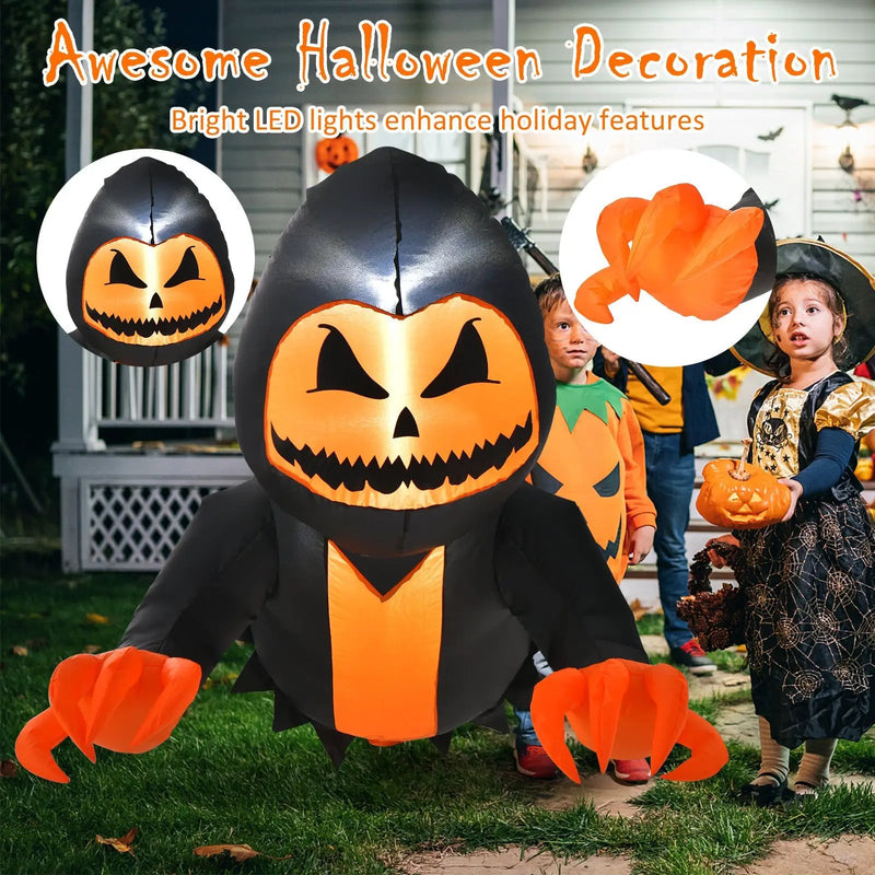 3.3 Feet Halloween Inflatable Pumpkin Head Ghost Broke Out from Window by DirectDeals