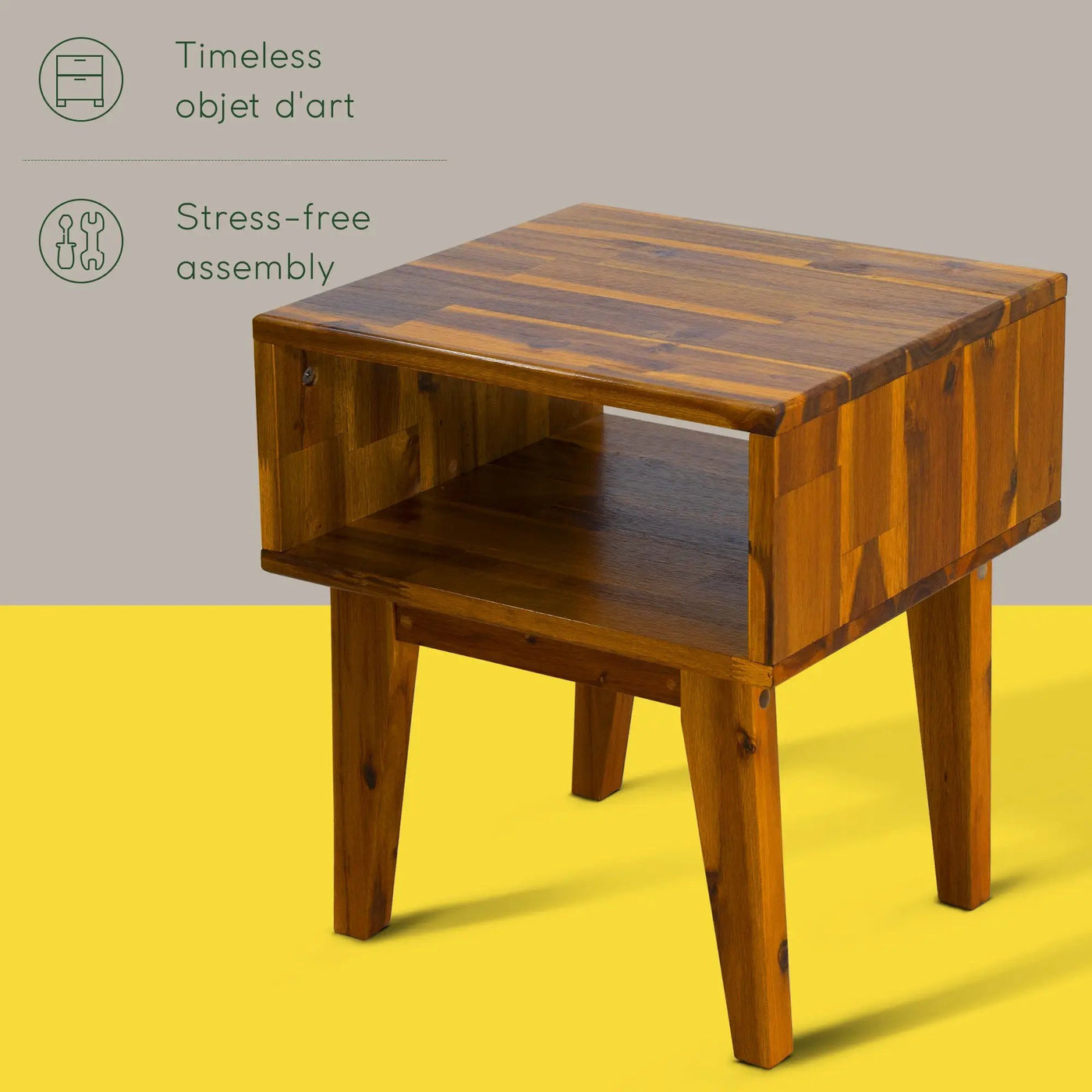 Serena Solid Wood Nightstand by Megsu