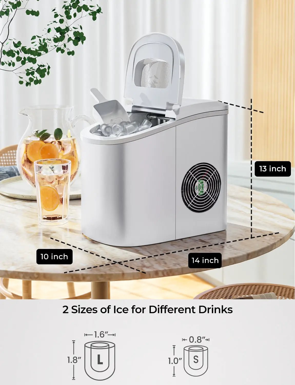 Mini Portable Compact Electric Ice Maker Machine by DirectDeals