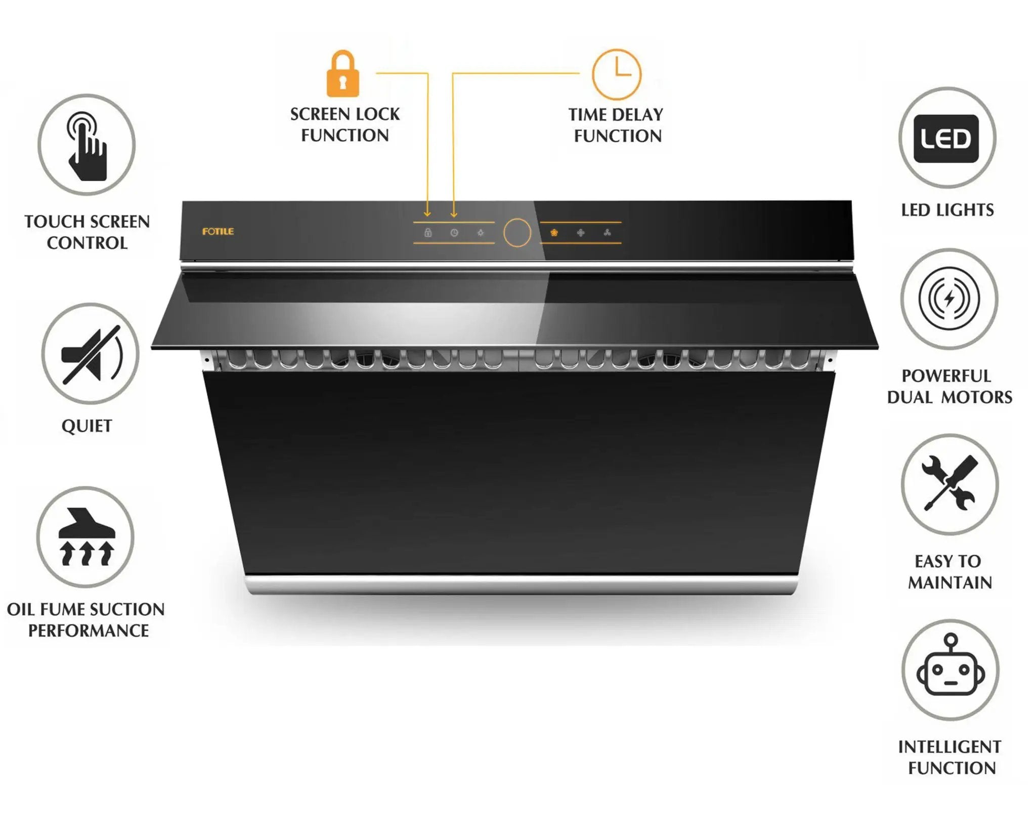 30"/36" Under-Cabinet / Wall Mount Classic Series | JQG7501 / JQG9001 by FOTILE