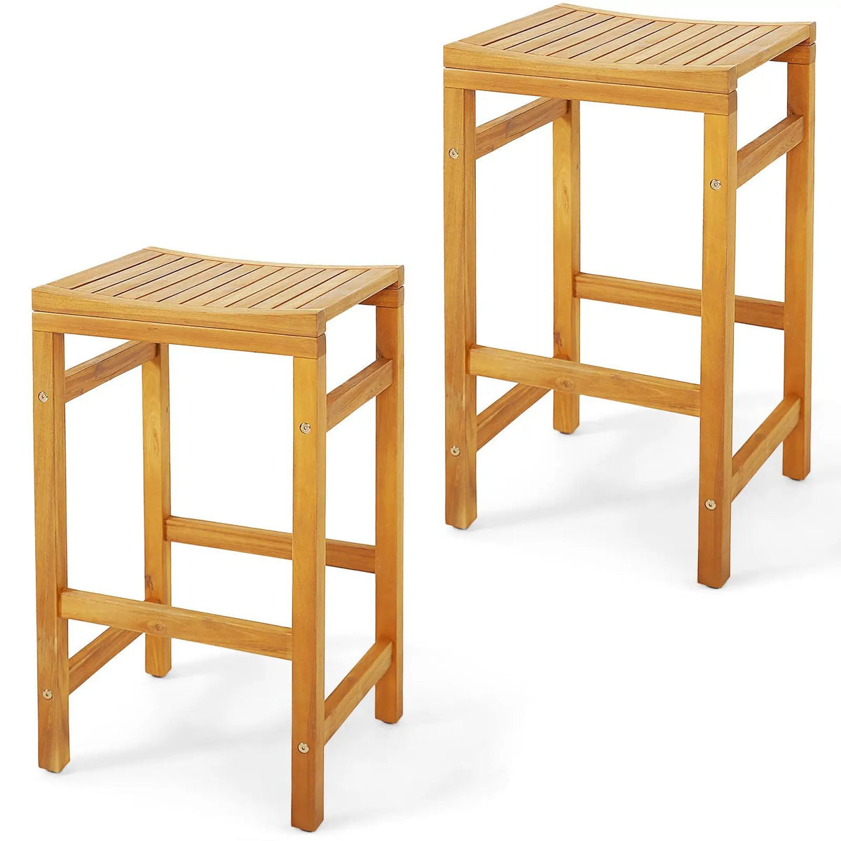 30-Inch Height Bar Chair with Saddle Shaped Seat and Sturdy Footrest, photo 3 of 7