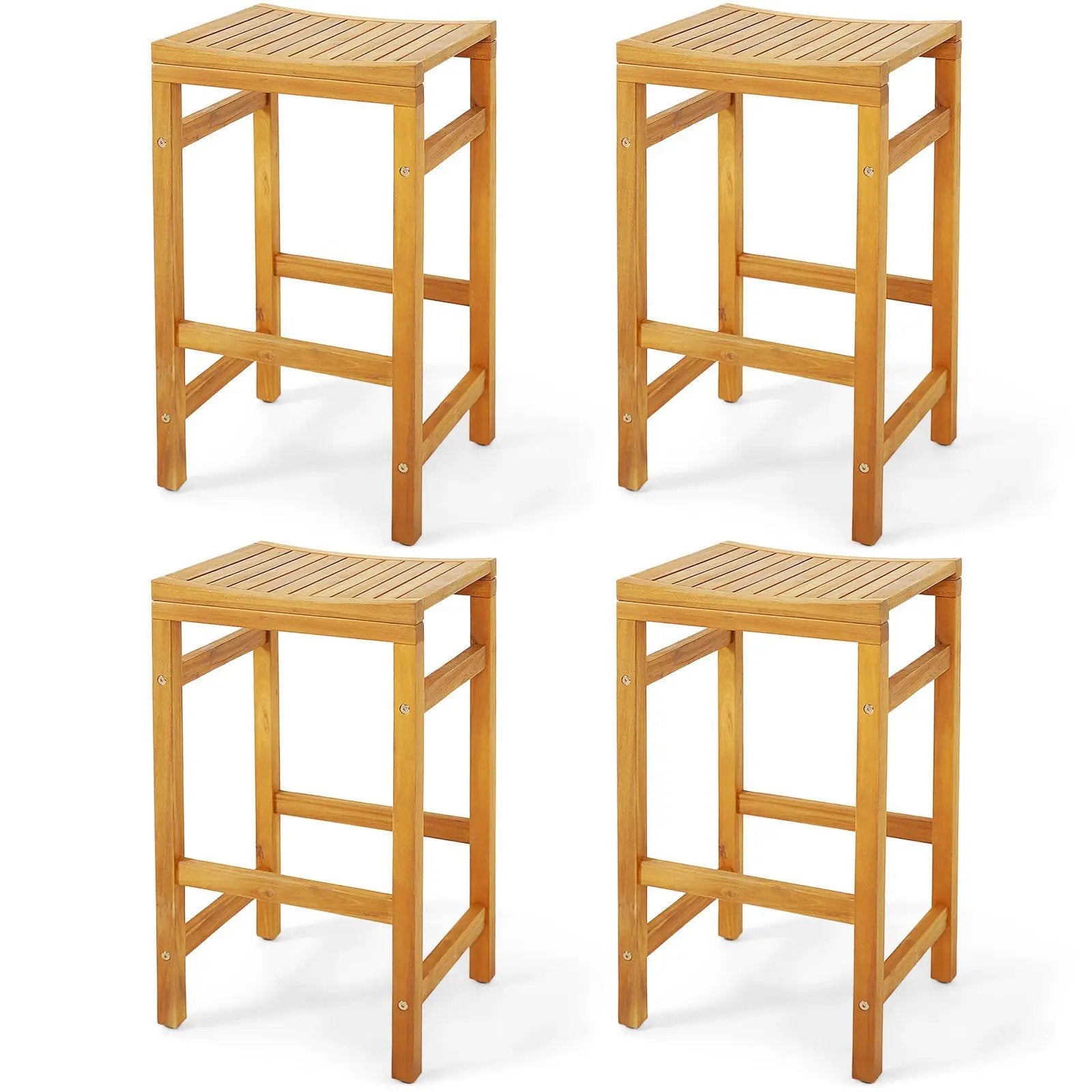 30-Inch Height Bar Chair with Saddle Shaped Seat and Sturdy Footrest by DirectDeals