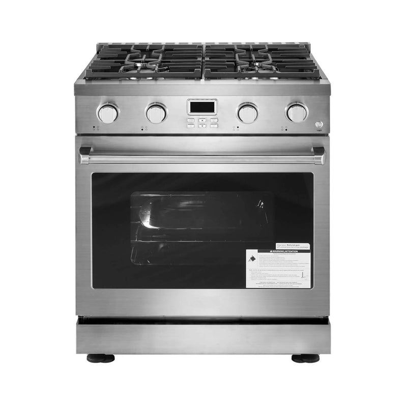 30-Inch Stainless Steel Convection Gas Range Oven With 4-Sealed Burners (SAK25187) by SAKSBY WHOLESALE
