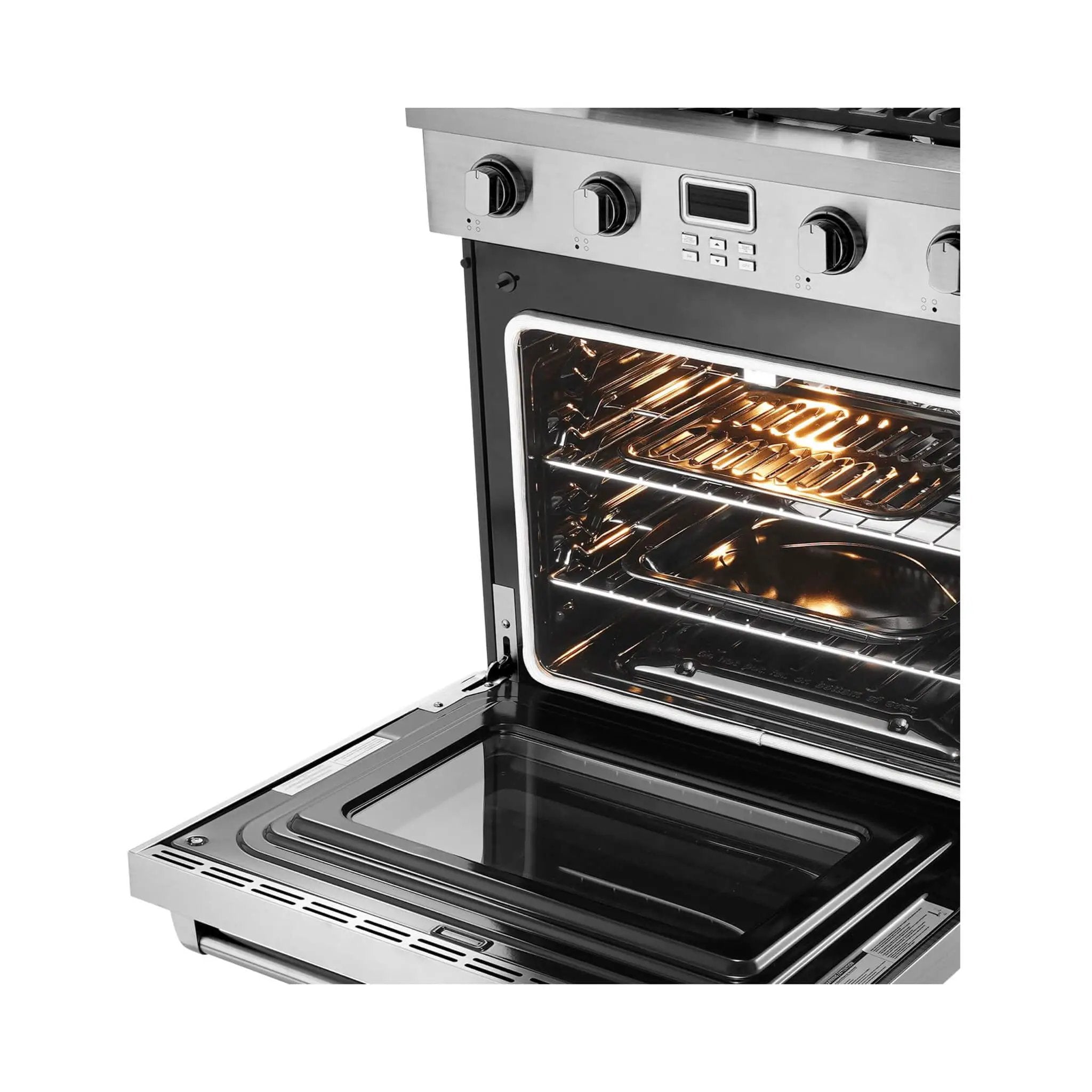 30-Inch Stainless Steel Convection Gas Range Oven With 4-Sealed Burners (SAK25187) by SAKSBY WHOLESALE
