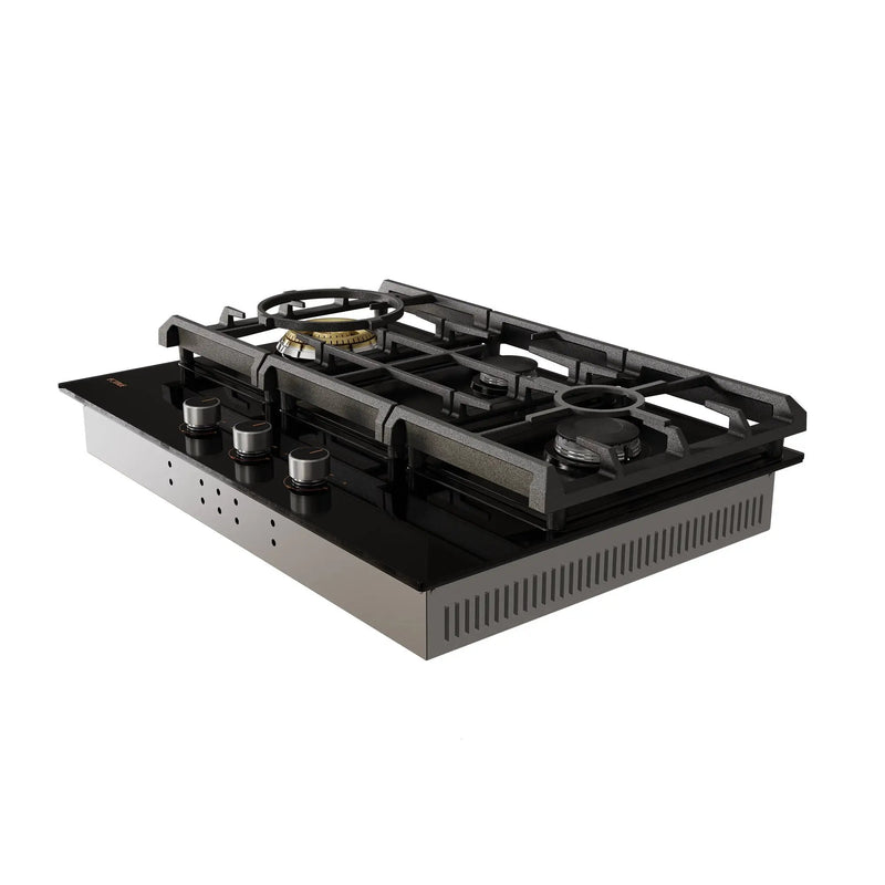 30" Tempered Glass Tri-Ring Gas Cooktop Series | GLG30301 by FOTILE