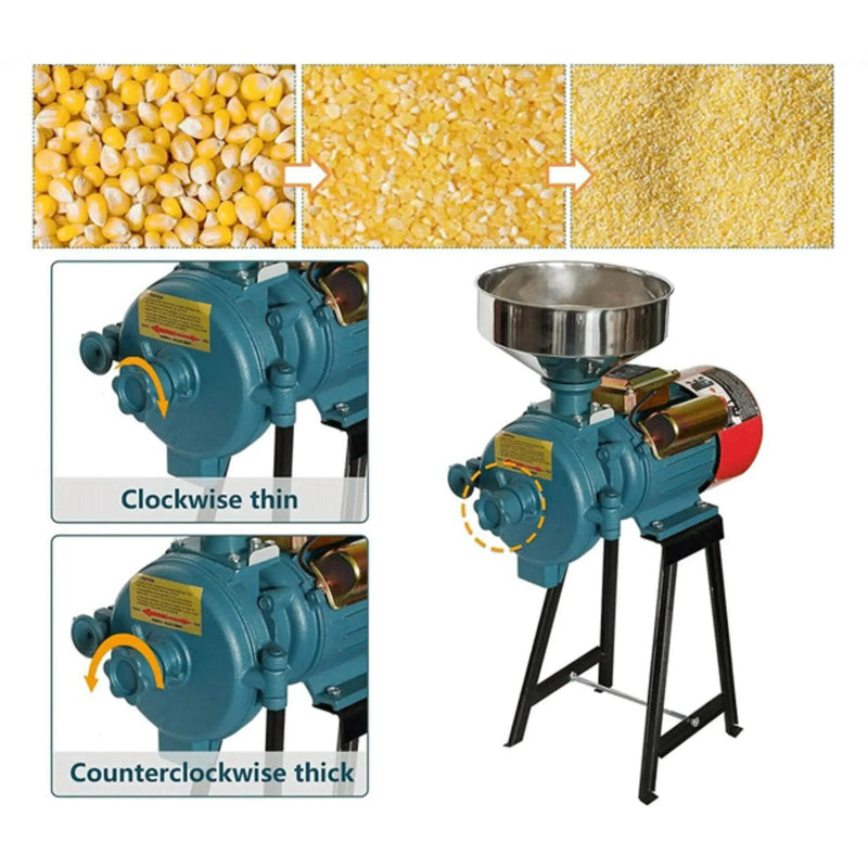 3000W Commercial Electric Dry Corn Wheat Grain Mill Grinder (SAK91135) by SAKSBY WHOLESALE