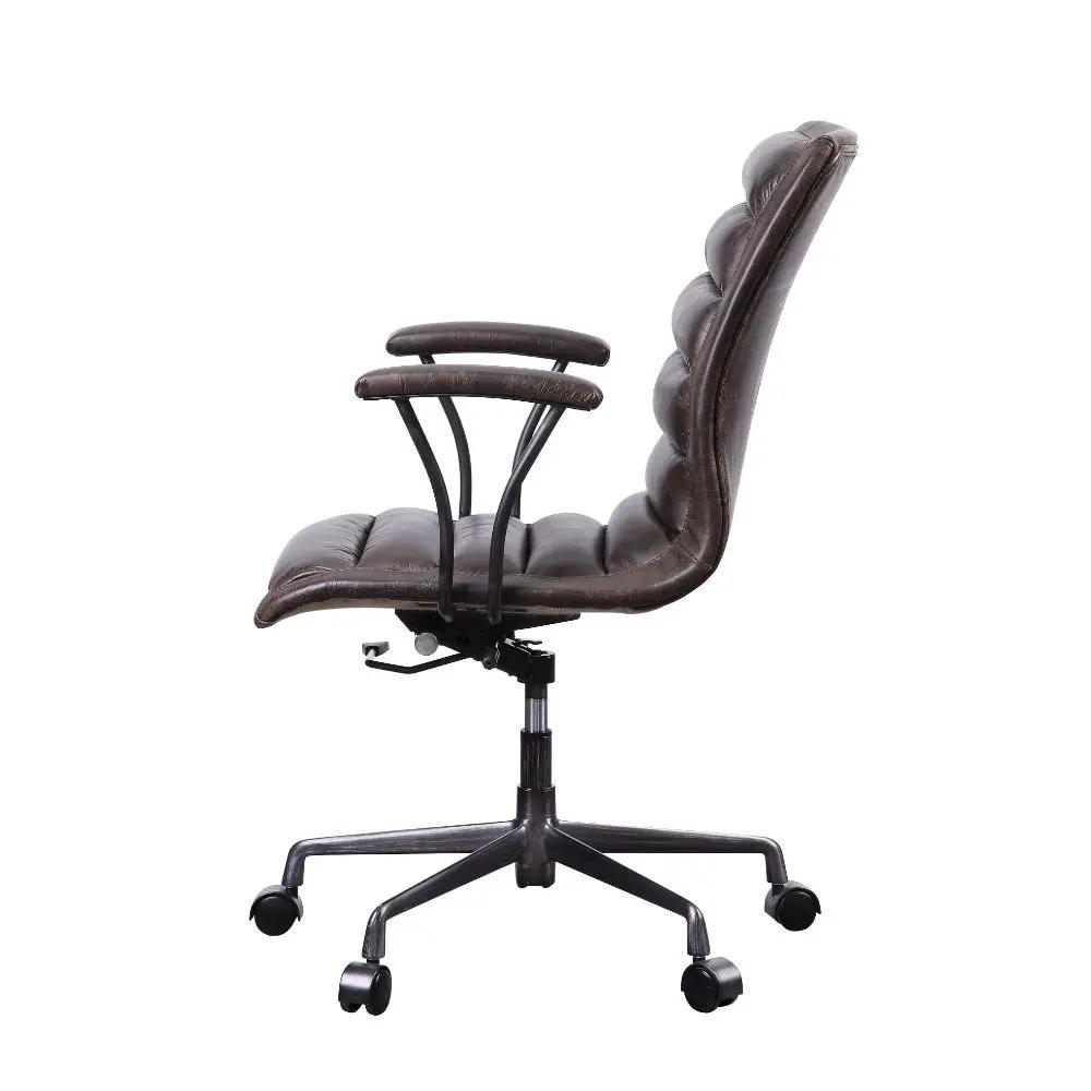 Zooey - Office Chair - Distress Chocolate Top Grain Leather by Unique Piece Furniture