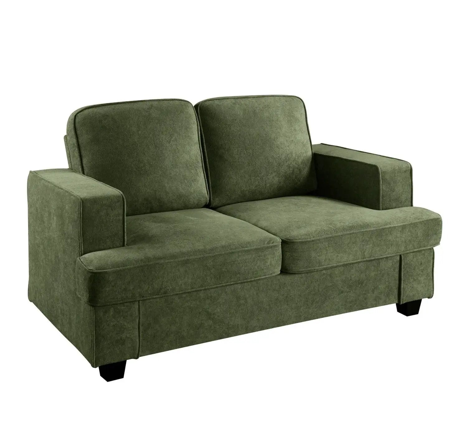 Modern Loveseat, Comfortable 2 Seater Couch With Deep Seating, Loose Back Cushions, Wide Arms by Unique Piece Furniture