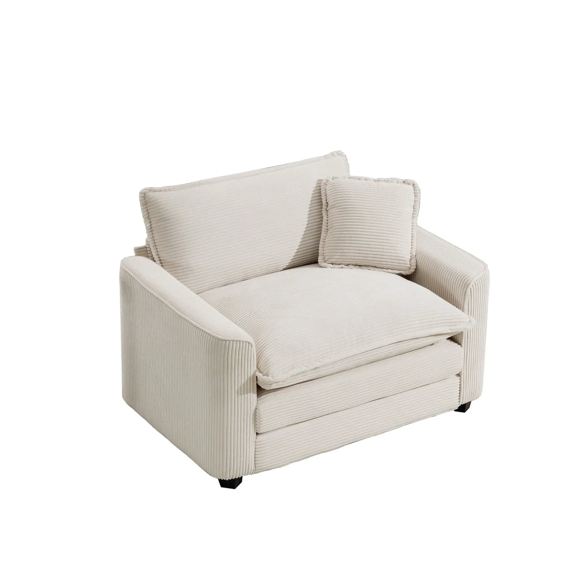 Modern Classic Fabric Single Chair Deep Seat Sofa With Pillow by Unique Piece Furniture