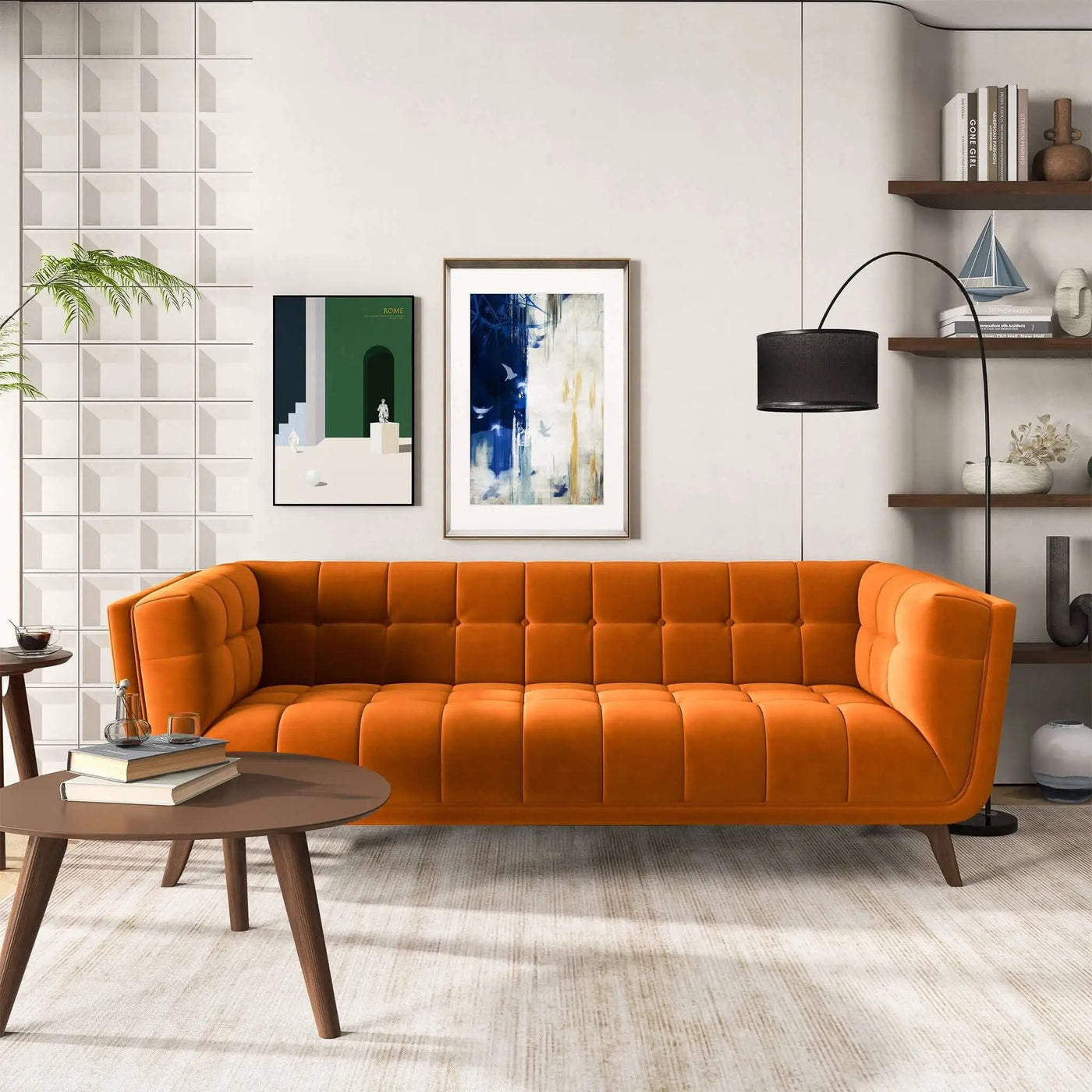 Addison - Mid-Century Modern Design Tufted Sofa by HouseOfZazla