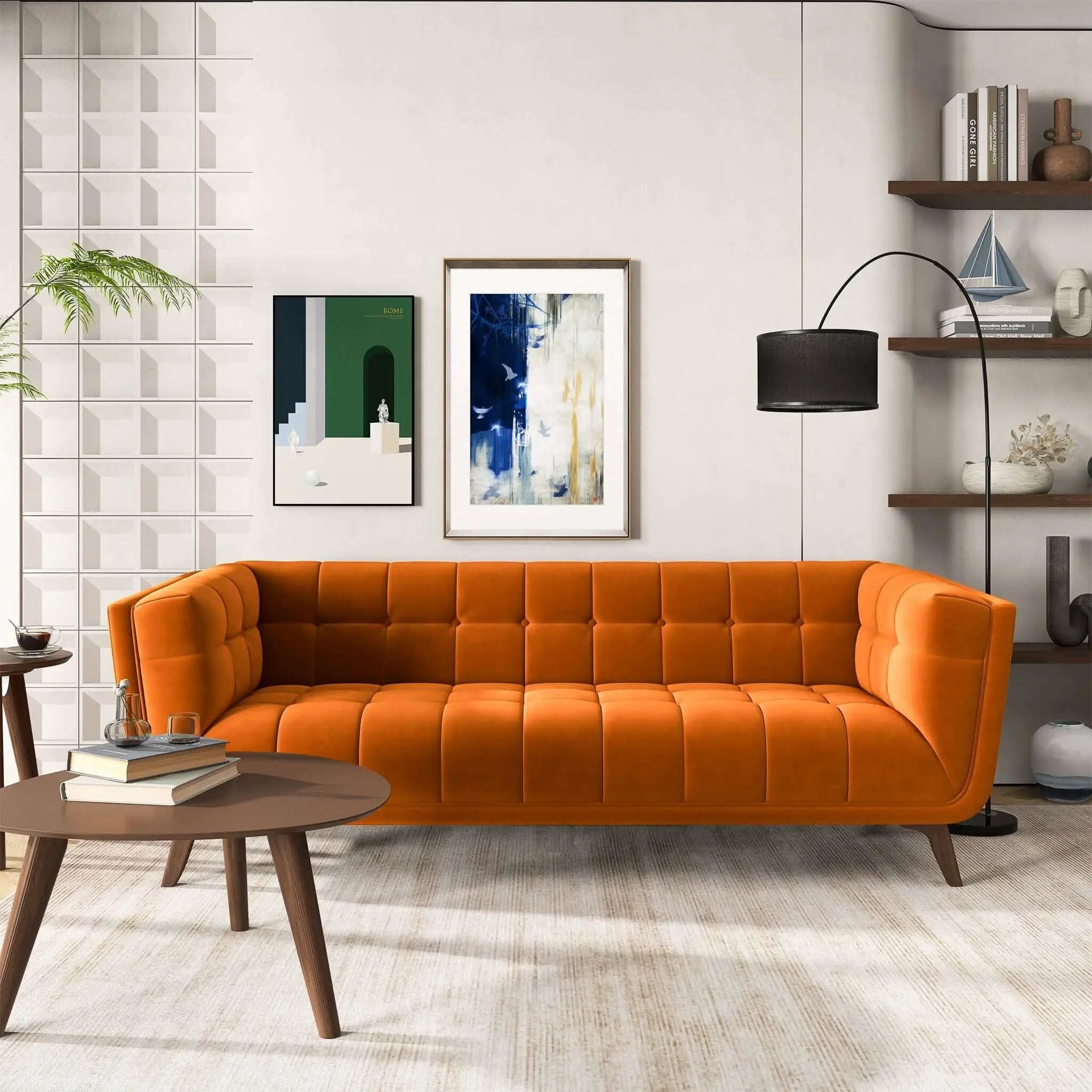 Addison - Mid-Century Modern Design Tufted Sofa by HouseOfZazla
